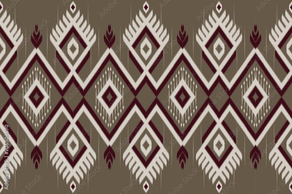 Thai seamless pattern,Ikat pattern,Ethnic design,embroidery,vector,Geometric design for fabric texture,clothing,wrapping,carpet
