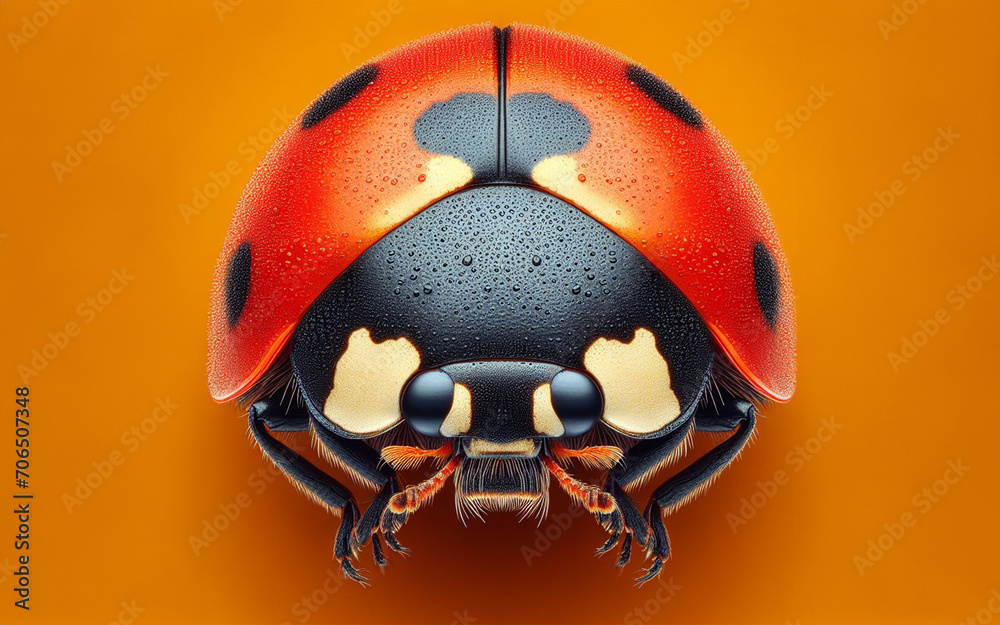 Fototapeta premium Close-up image of a ladybug. Insect. Details clearly visible. Beetle.