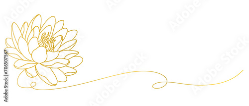 Lotus flower line art style vesak day vector with transparent background eps