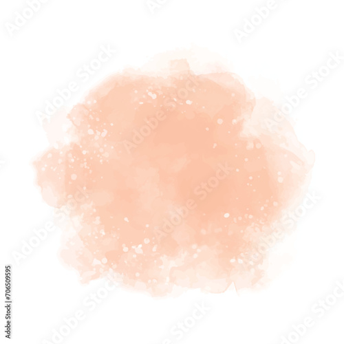 Peach stain splash watercolor illustration