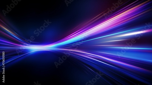 Captivating Futuristic Blue and Purple Abstract Technology: A Stunning Digital Art Concept with Vibrant Glowing Lines, Perfect for Modern Innovation and Creative Designs