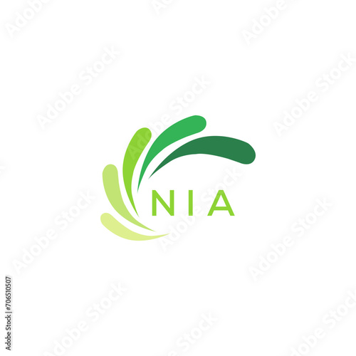 NIA Letter logo design template vector. NIA Business abstract connection vector logo. NIA icon circle logotype.
 photo