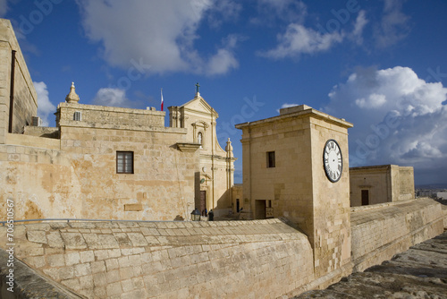 Cathedral of Gozo in Citadel in Victoria  Malta 