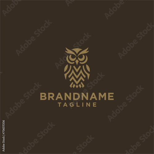 owl on a black background