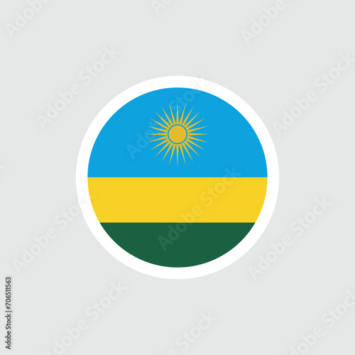 Free Download Flag of Rwanda. Rwandan tricolor, flag with abstract sun. State symbol of the Republic of Rwanda. - GFXLoad