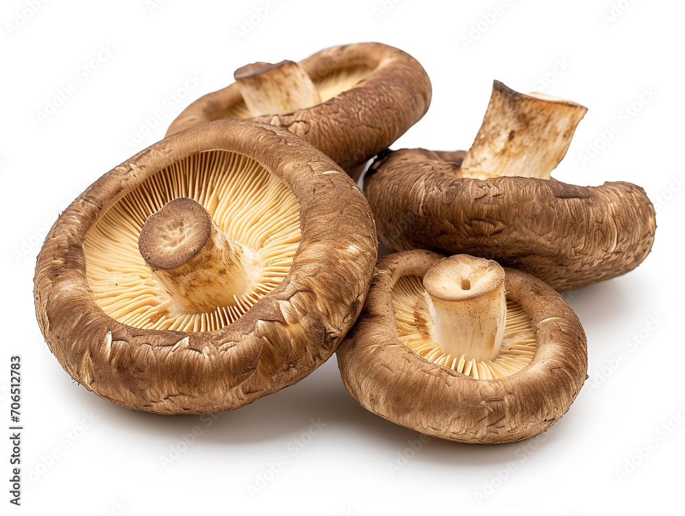 Shiitake mushroom isolated on white background. Minimalist style. Shiitake mushroom isolated on white background. Minimalist style.