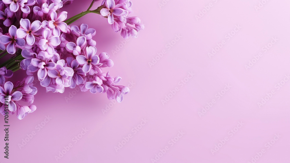 lilac flowers branches on the background for copy space top view floral arrangement lilac flowers branches on the background for copy space top view floral arrangement