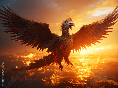 Rise and Reborn of the Phoenix AI Artwork © boscorelli
