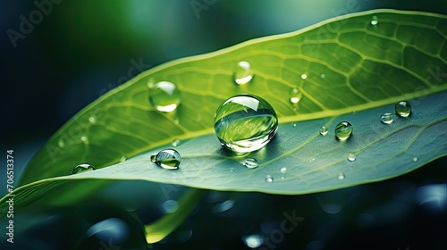 water droplets splashing a leaf
