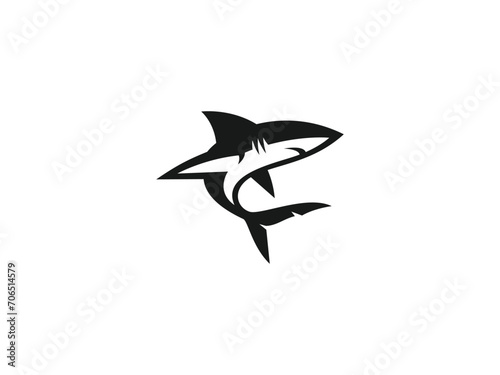 shark logo vector icon illustration  logo template