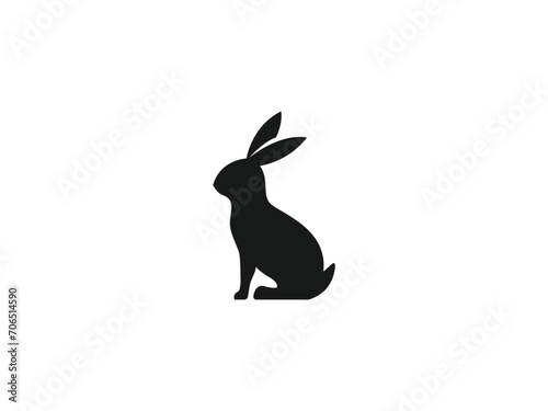 rabbit logo vector icon illustration, logo template