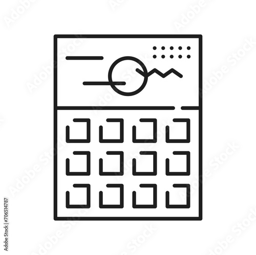 Month or year calendar isolated outline icon. Vector agenda with appointments pictogram, web scheduler planner organizer simple design element