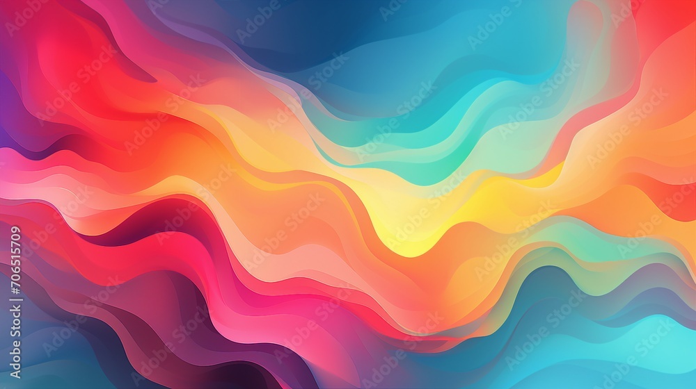 Vibrant Abstract Gradient Background: Modern Digital Design with Saturated Colors for Trendy Wallpaper and Artistic Patterns - Energetic and Creative Illustration for Contemporary Style