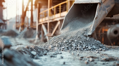 The cement production process, capturing the various stages involved in manufacturing this essential construction material
