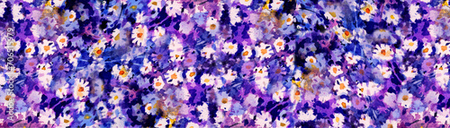 Abstract colorful flowers water color painting background.