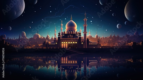 Crescent Canvases: Illustrated Mosques for Ramadan Serenity