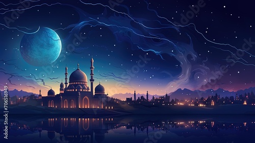 Moonlit Majesty: Mesmerizing Mosques in the Blessed Month of Ramadan photo