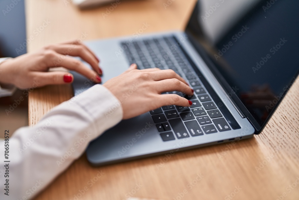 Young caucasian woman using laptop at office Young caucasian woman using laptop at office