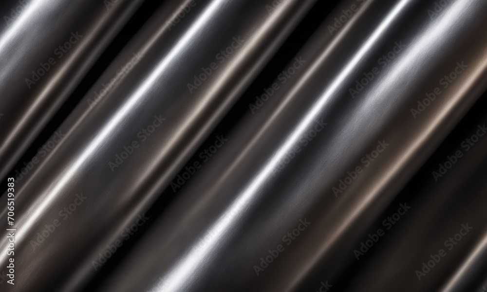 Fototapeta premium Polished metal tubes texture closeup
