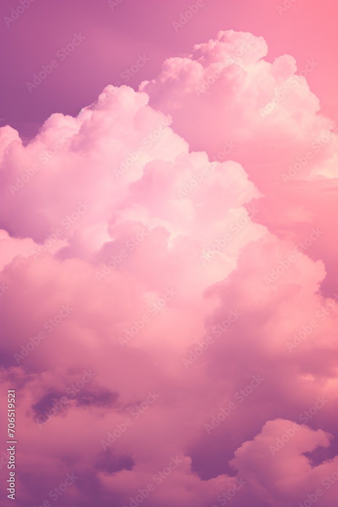 Magenta sky with white cloud background