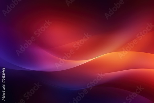 Maroon orange violet glow blurred abstract gradient on dark grainy background