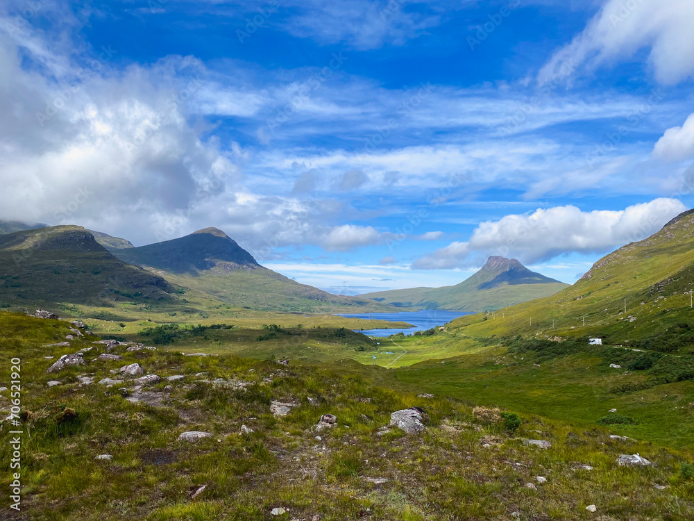 On the road along the Loch Lurgainn, Scottland. On the road along the Loch Lurgainn, Scottland.