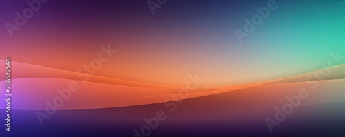 Mint orange violet glow blurred abstract gradient on dark grainy background