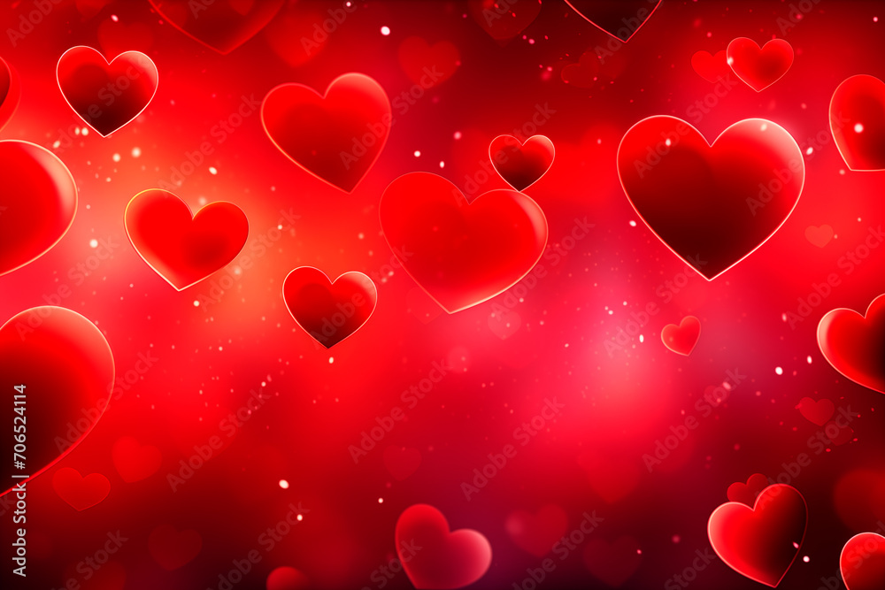 abstract background with hearts full frame for Valentine's Day