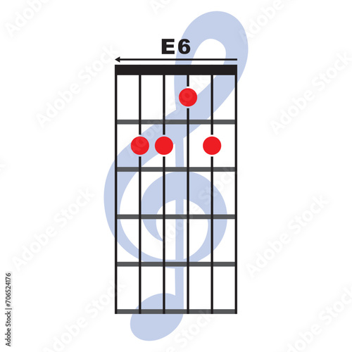 E6 guitar chord icon