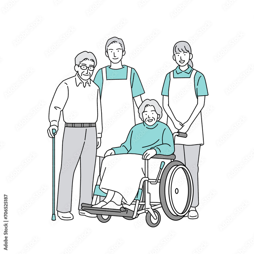 介護 人物イラスト
