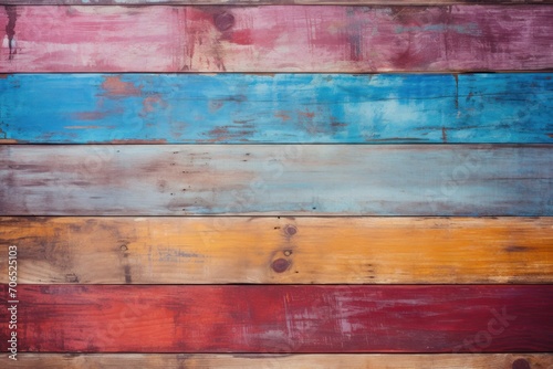 Old grungy colorful wood background