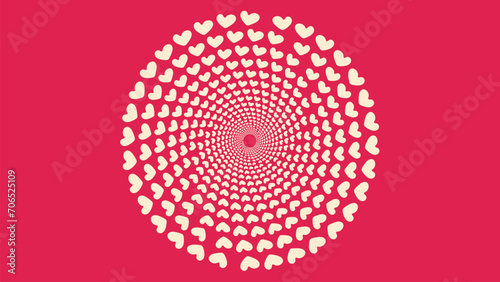 Abstract spiral round vortex valentine love background.