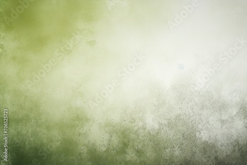 Olive green white grainy background, abstract blurred color gradient noise texture