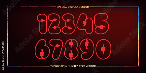 assorted digital custom vector numbers. minimum. Color gradation. Dark. Banner Network. 3d effect. Design. futuristic. Paper cut or effect. Luxury. Premium. 184