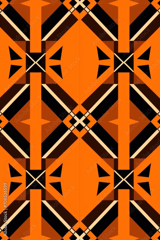 Orange repeated geometric pattern