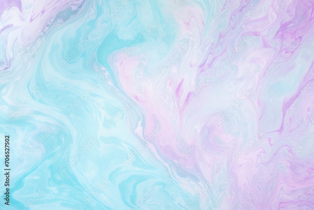 Pastel aqua seamless marble pattern with psychedelic swirls