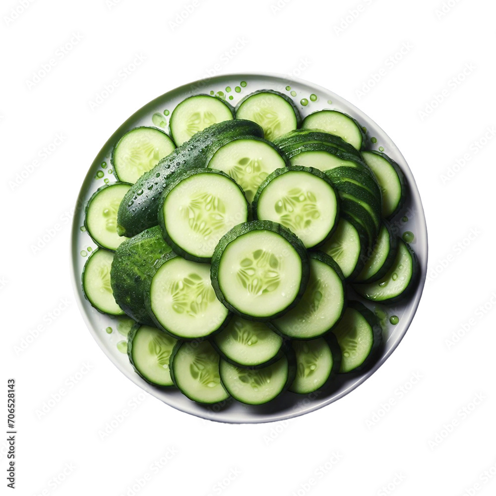 Cucumber vegetables isolated transparent background png Ai generative Cucumber vegetables isolated transparent background png Ai generative