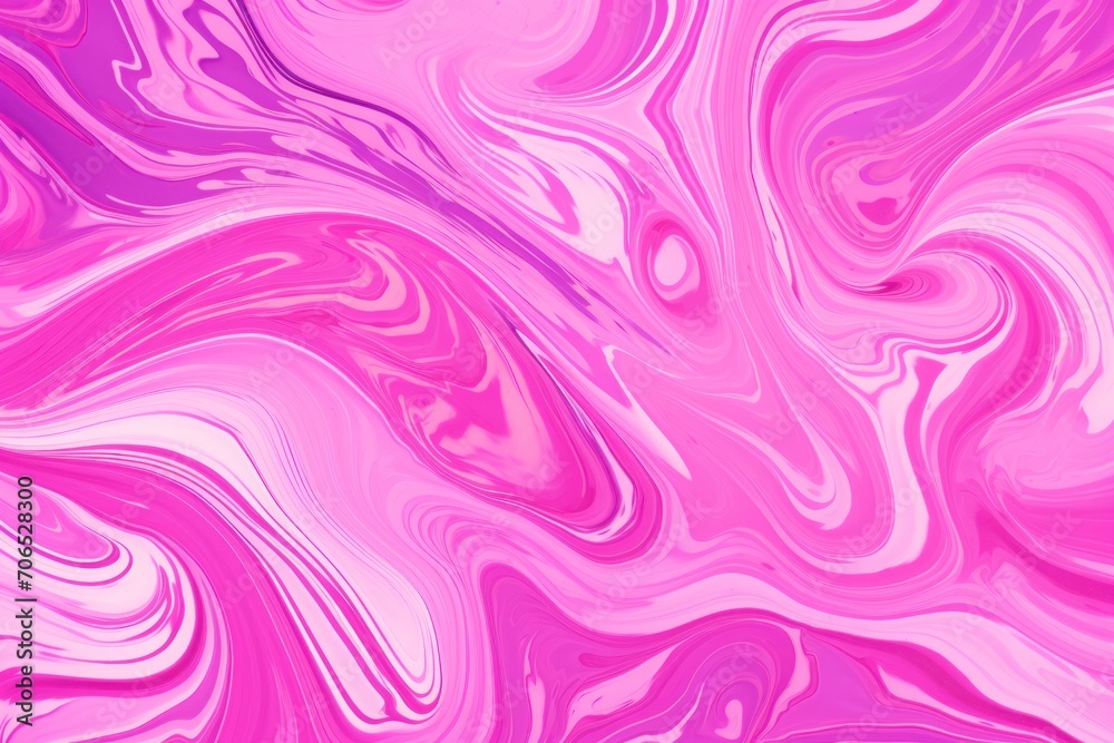 Pastel fuchsia seamless marble pattern with psychedelic swirls