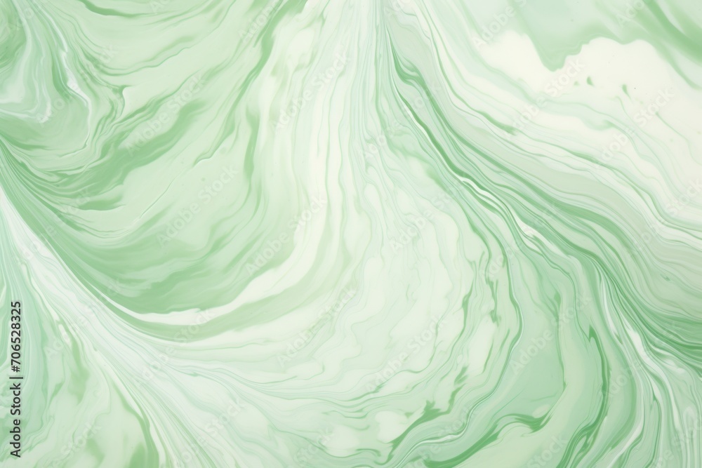 Pastel green seamless marble pattern with psychedelic swirls