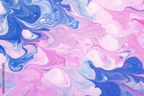 Pastel navy seamless marble pattern with psychedelic swirls © Celina