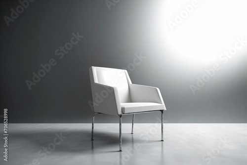 sleek chair against blank background. Generative AI