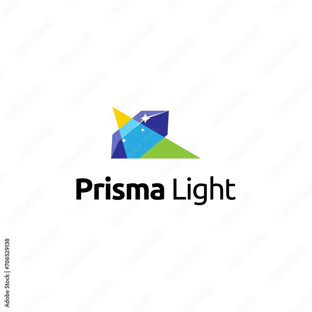 Vector creative of prism light or flash light on diamond logo design Vector creative of prism light or flash light on diamond logo design