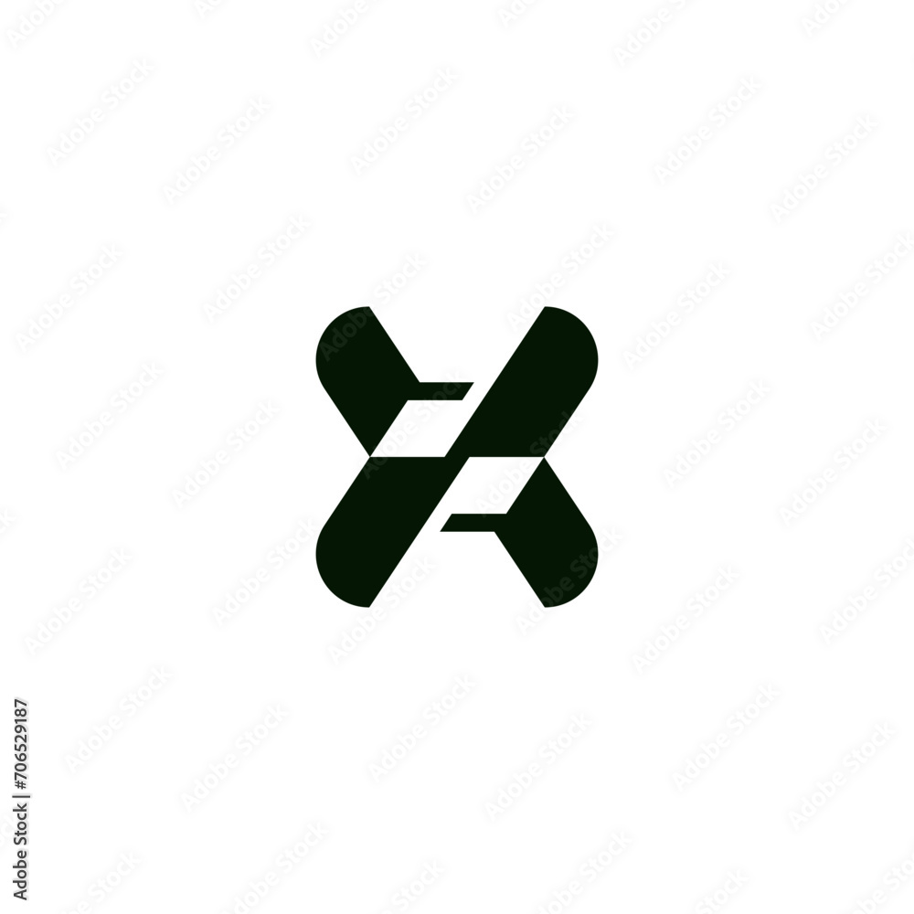 Vector creative letter X and S geometric line logo design template Vector creative letter X and S geometric line logo design template