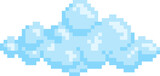 blue sky cloud bubble pixel design for decoration wheather forcast pixel design