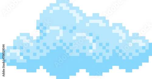 blue sky cloud bubble pixel design for decoration wheather forcast pixel design