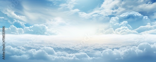 Pearl sky with white cloud background 