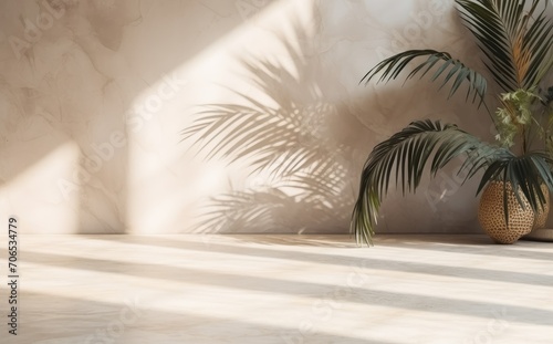 Palm Tree Standing in a Corner of a Room © pham