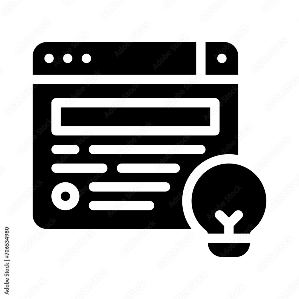 creative web glyph style vector icon for any project