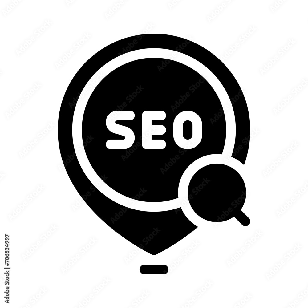 local seo glyph style vector icon for any project local seo glyph style vector icon for any project