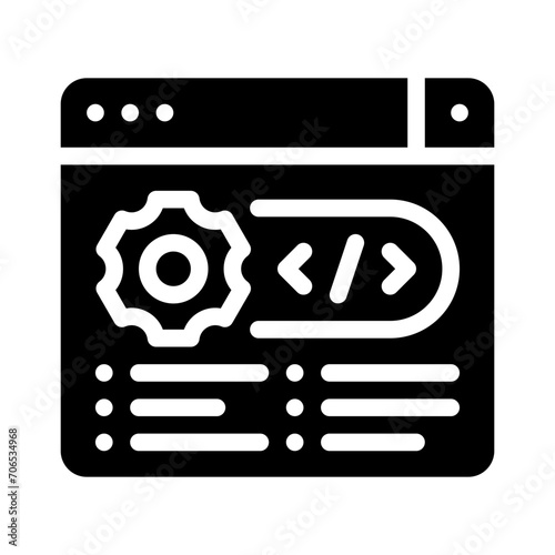 web development glyph style vector icon for any project